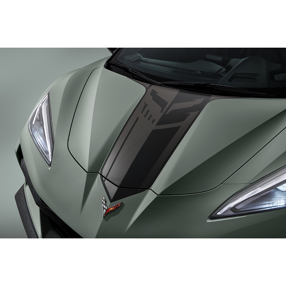 Corvette Genuine GM Jake Hood Decal - Carbon Flash w/ Bronze Accent : C8 Stingray, Z51, Z06, E-Ray