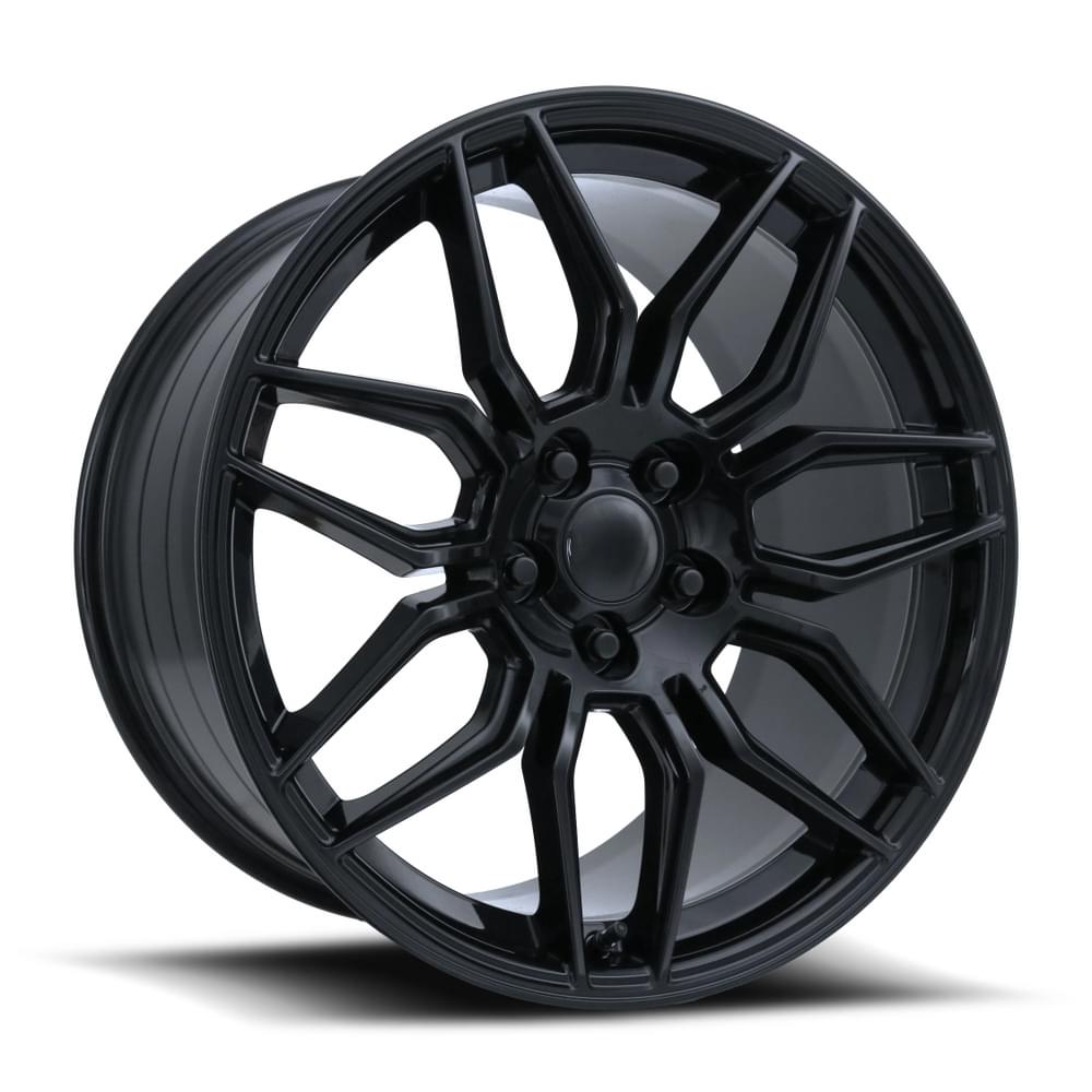 C8 Corvette Z06 Style Flow Formed Reproduction Wheels : Gloss Black