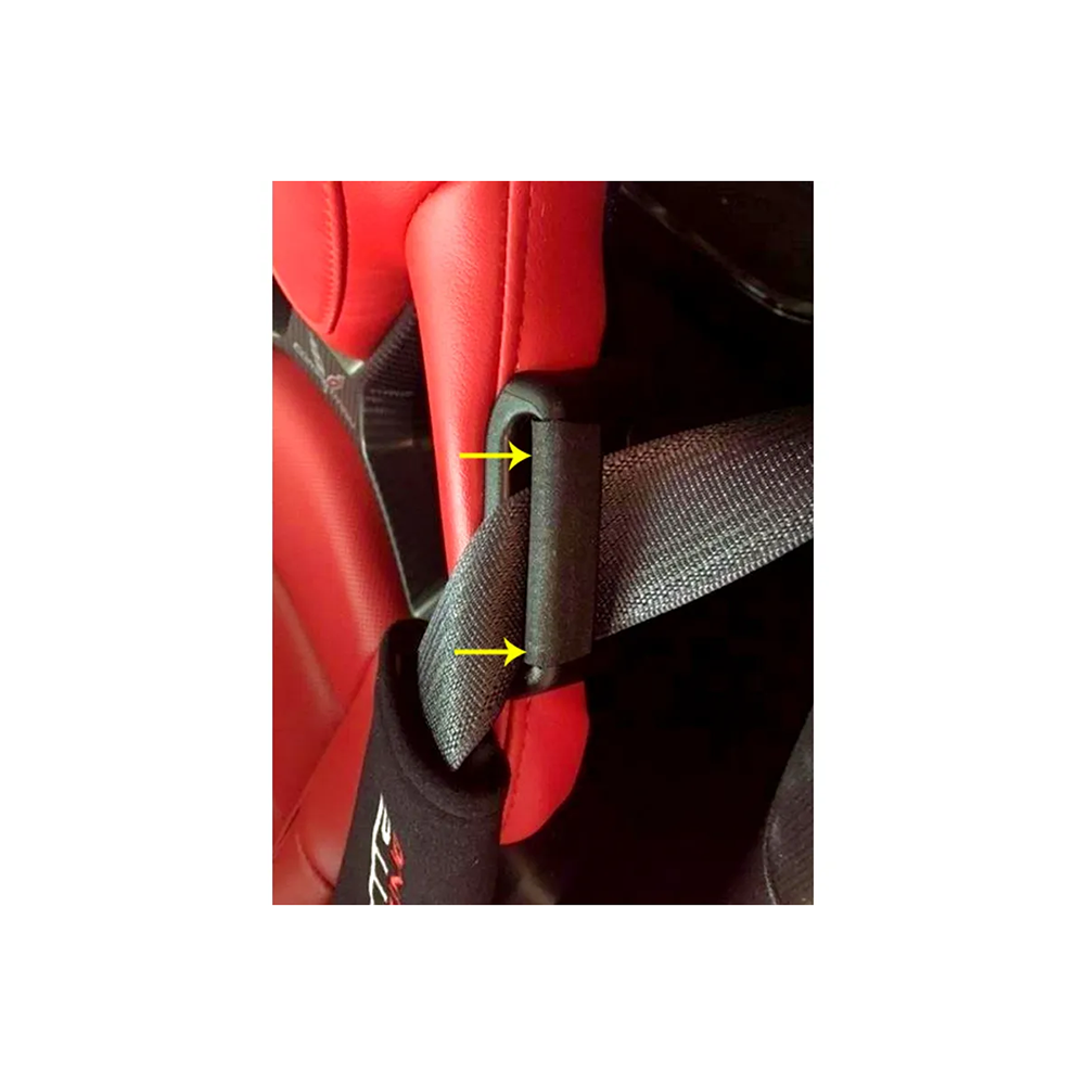 C7/C8 Corvette Seat Belt Guide Anti-Belt Pop Guards : Black