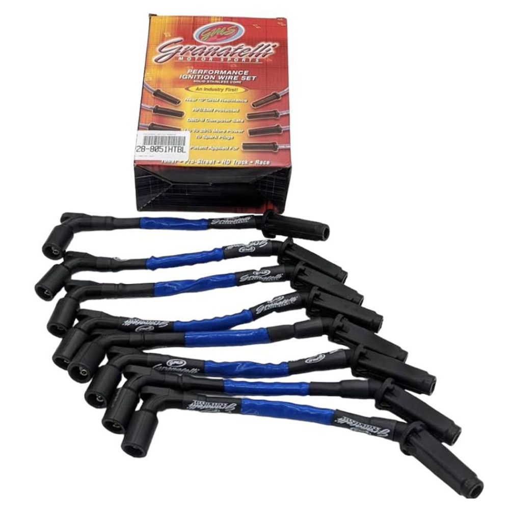 Corvette Spark Plug Wires (Set) - Granatelli Motorsports High Temp Silicone Jacketing 8mm 