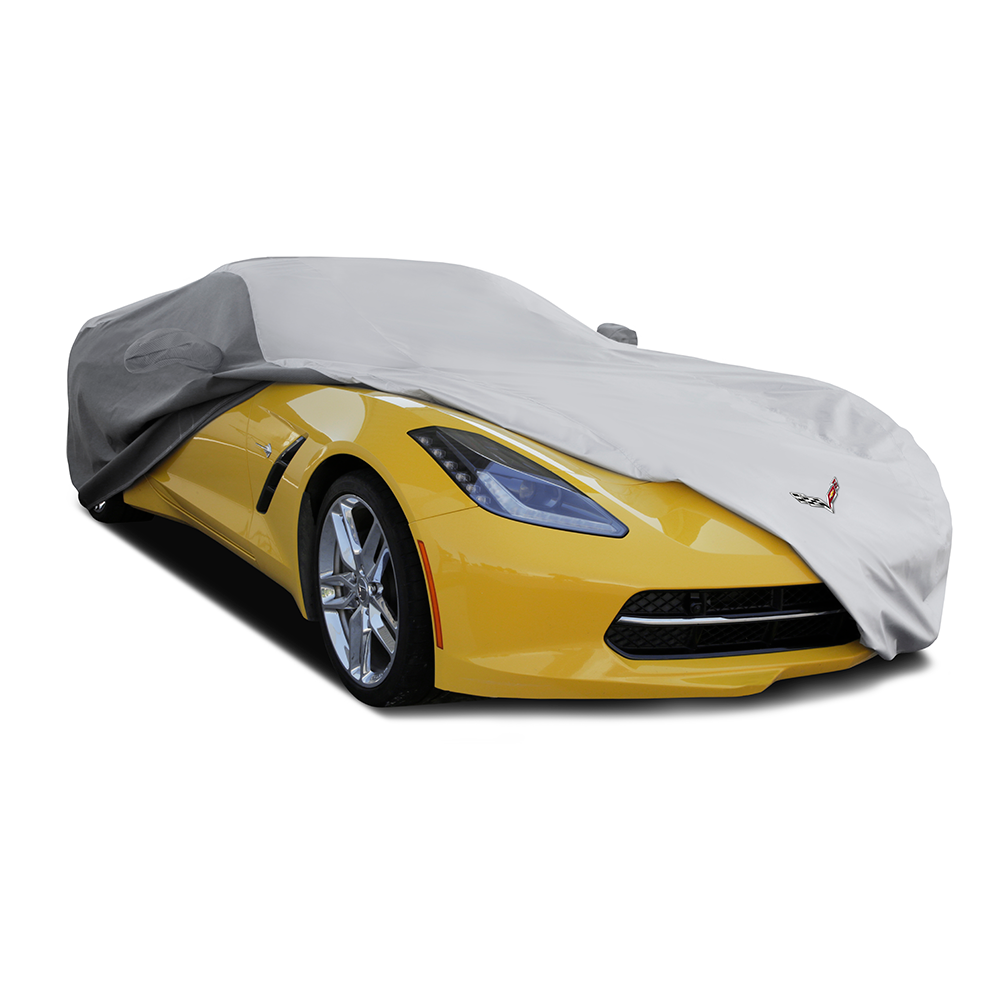 Corvette Hybrid 360 Protection Car Cover - Grey/Black - Indoor/Outdoor : C7 Stingray, Z51, Z06, Grand Sport