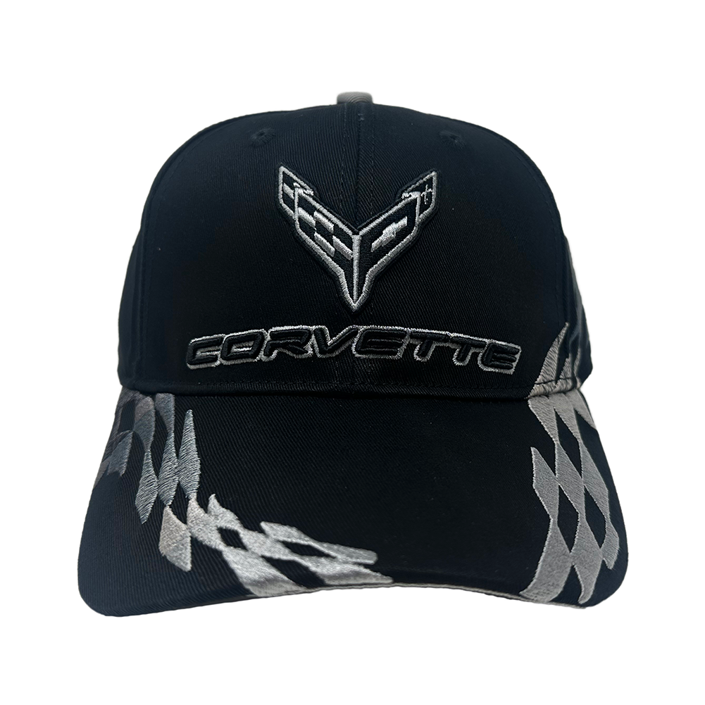 C8 Corvette - Embroidered Bad Vette Hat/Cap : Silver