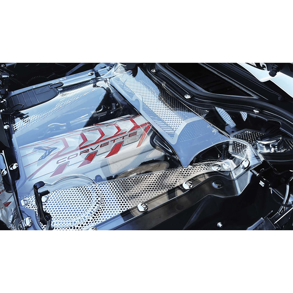 C8 Corvette HTC Dress-up Engine Bolt Cover Kit : Stainless Steel