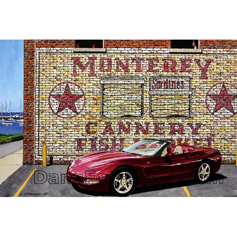 Dana Forrester Corvette Print "Monterey Roadster” C5 Monterey Red