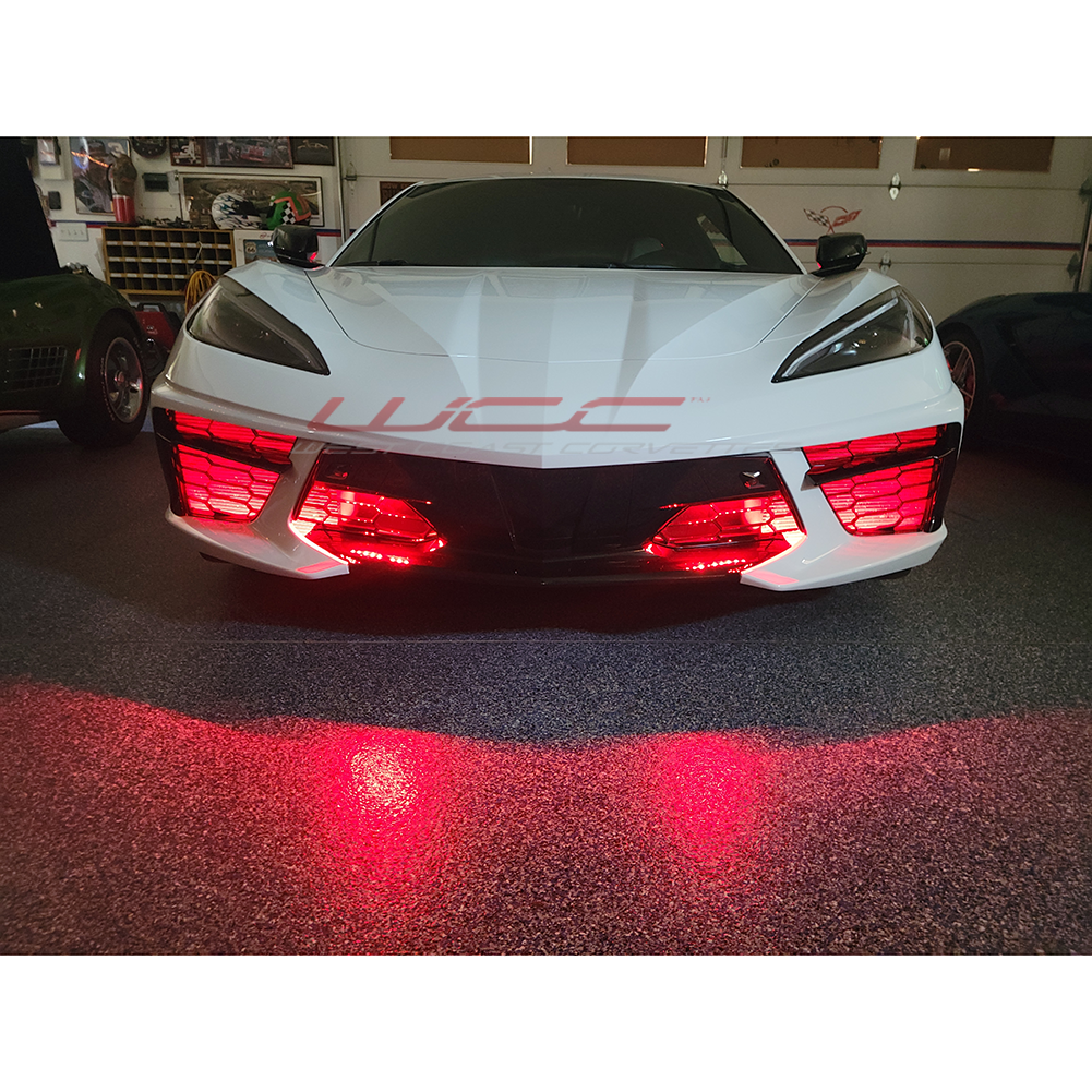 C8 Corvette Convertible - Side Cove / Lower Rear Fascia / Front Grill LED Lighting Kit - RGB