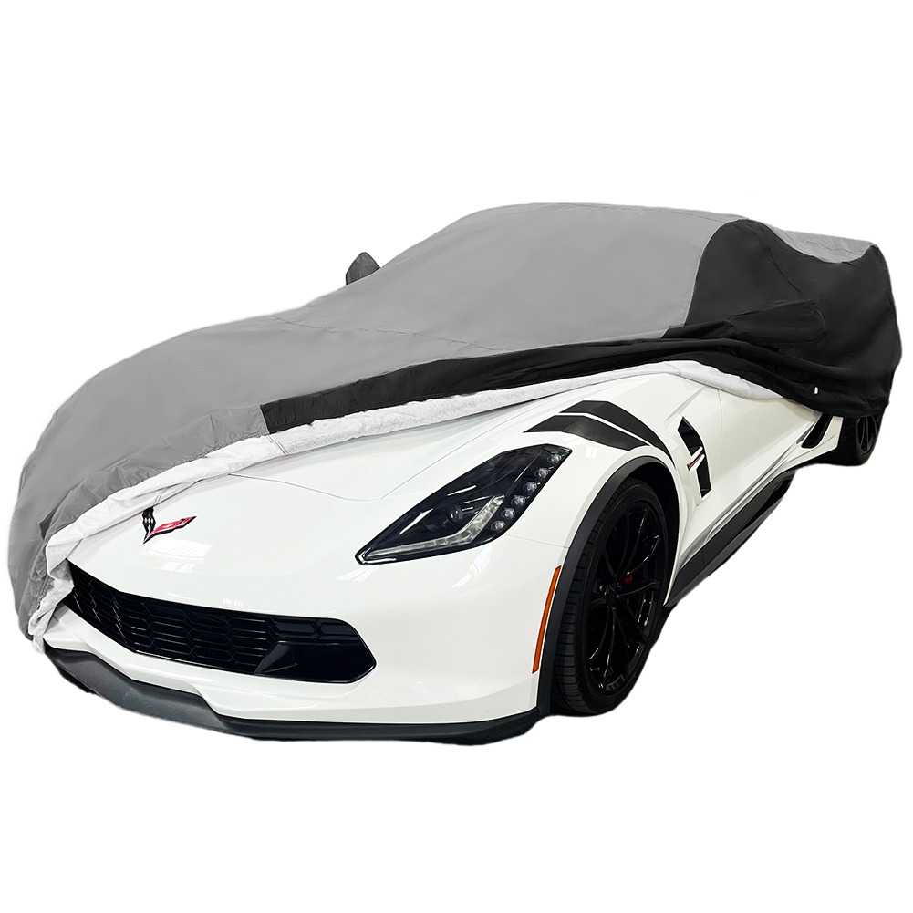 Corvette Ultraguard Plus Car Cover - Indoor/Outdoor Protection - Gray/Black : C7 Stingray, Z51, Z06, Grand Sport