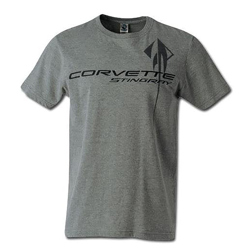 C7 Corvette Stingray Chest Logo T-shirt : Heather Grey