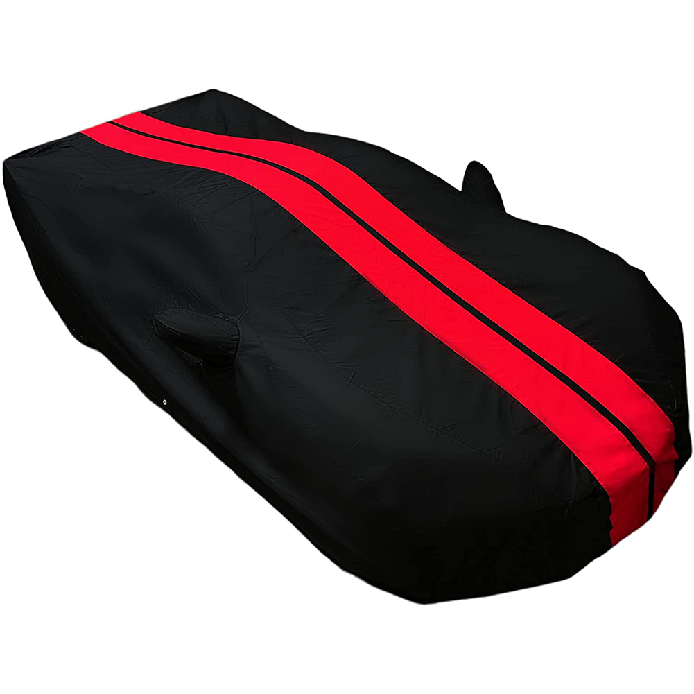 Corvette Ultraguard Plus Car Cover - Indoor/Outdoor Protection - Black W/ Red Stripes : C8 Stingray, Z51