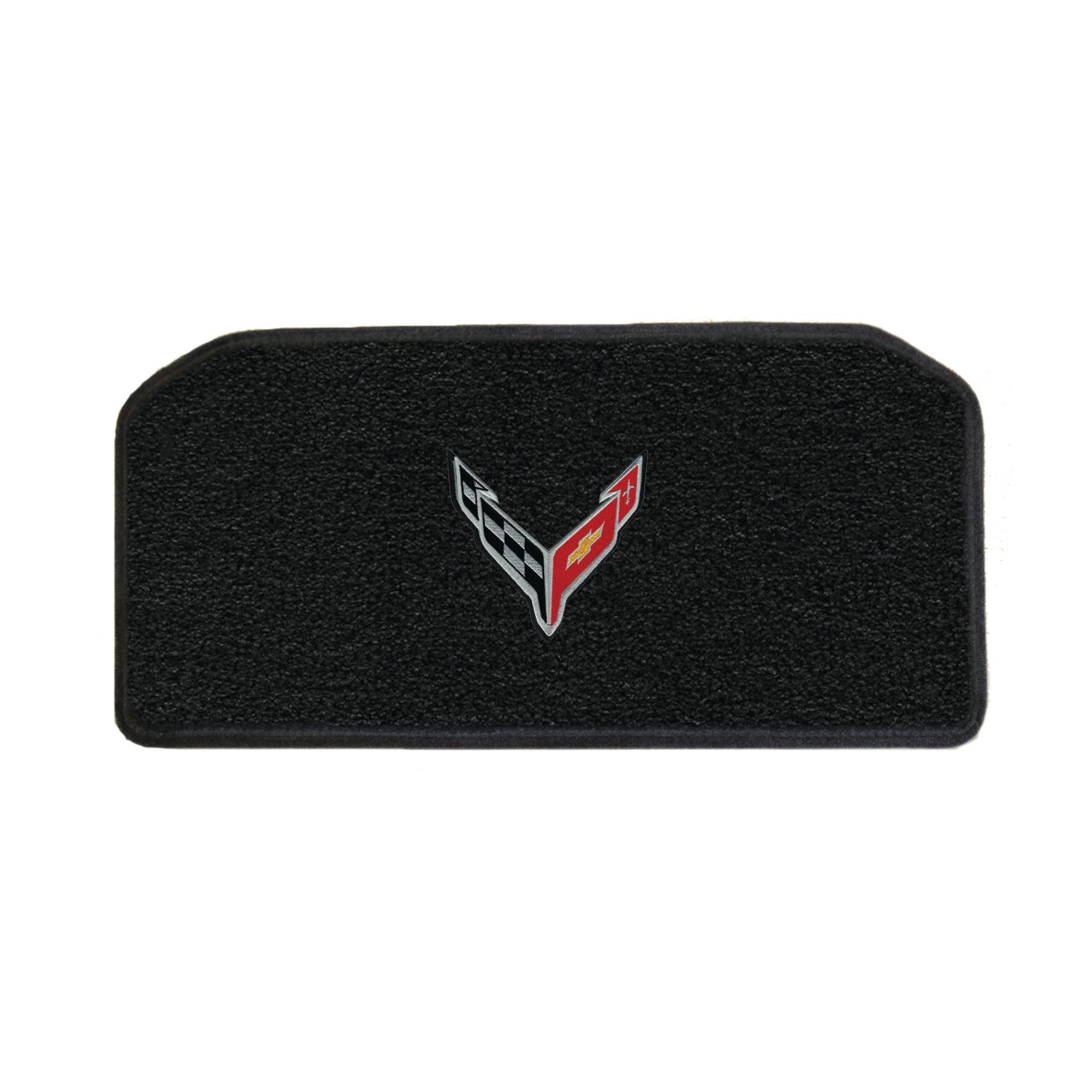 C8 Corvette Front Cargo Mats - Lloyds Mats with C8 Crossed Flags