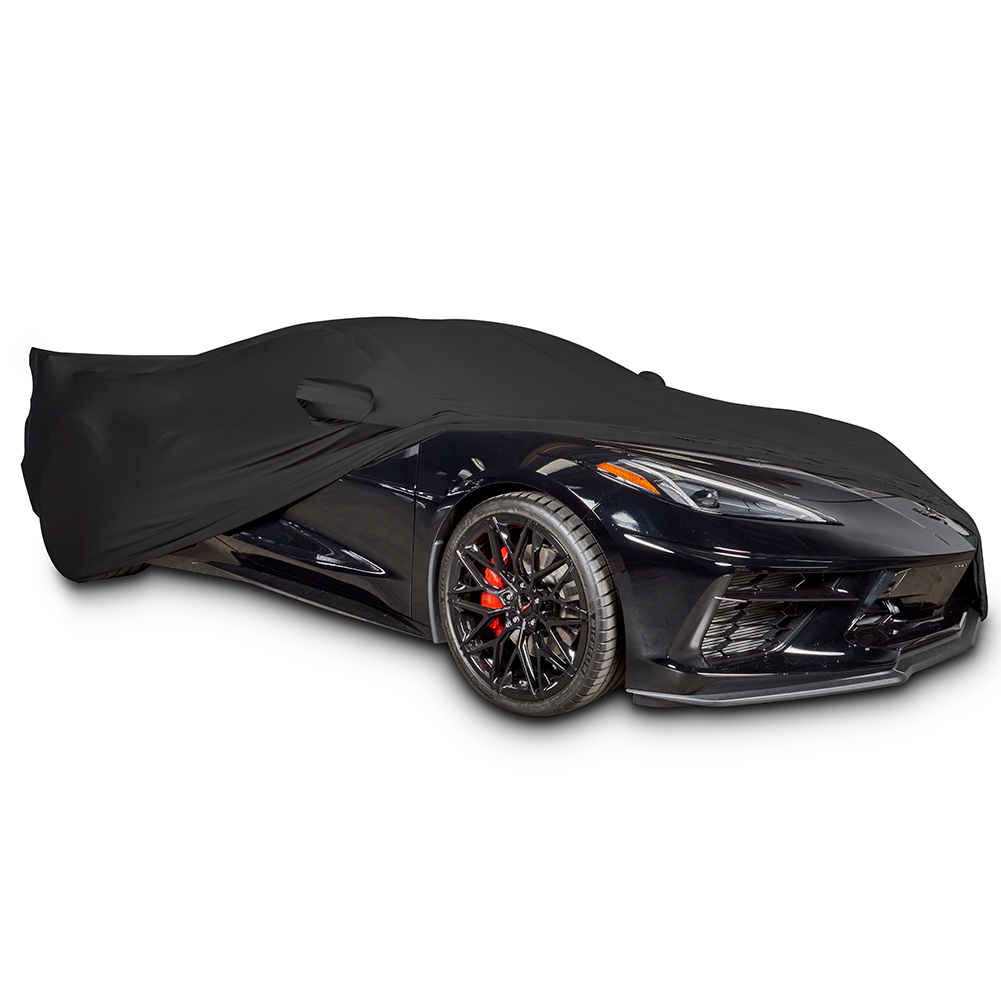 Corvette Ultraguard Stretch Satin Car Cover - Black - Indoor : C8 Stingray, Z51