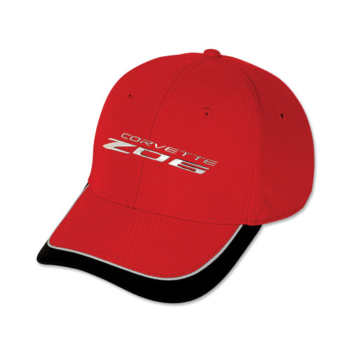 C8 Z06 Corvette Liquid Metal Hat : Red/Black