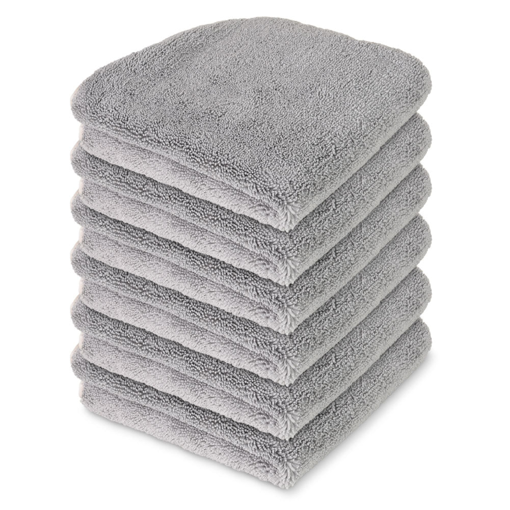 Liquid X Premium Microfiber Detailing Towels - 16" x 16" : Gray
