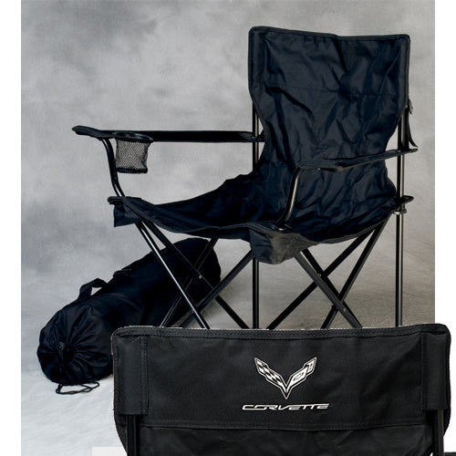Corvette Travel Chair with C7 Corvette Logo Black