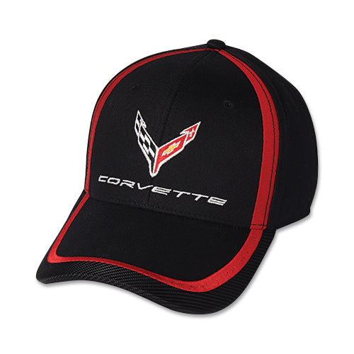 Next Generation Corvette Hat/Cap - Red Stripe Accent