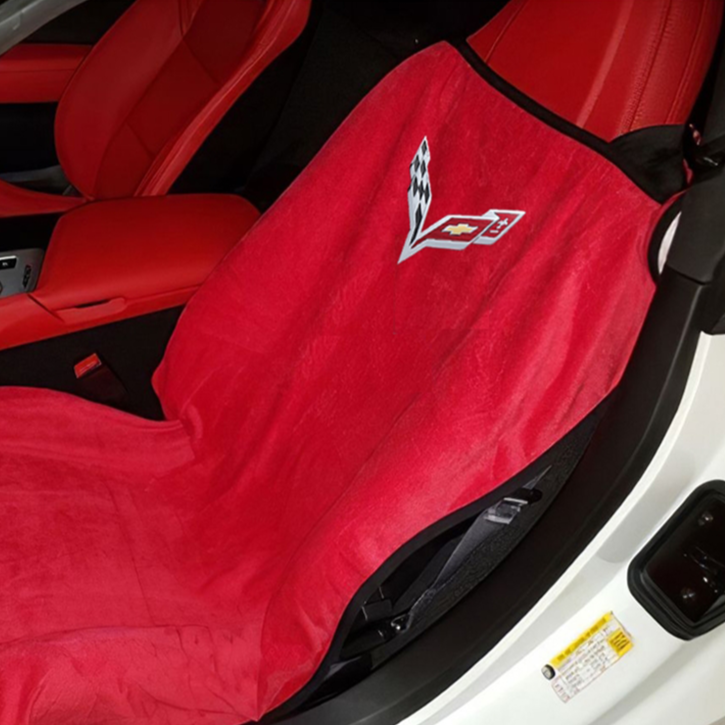 C8 Corvette Seat Armour Seat Cover/Seat Towels - Adrenalin Red : Stingray, Z51