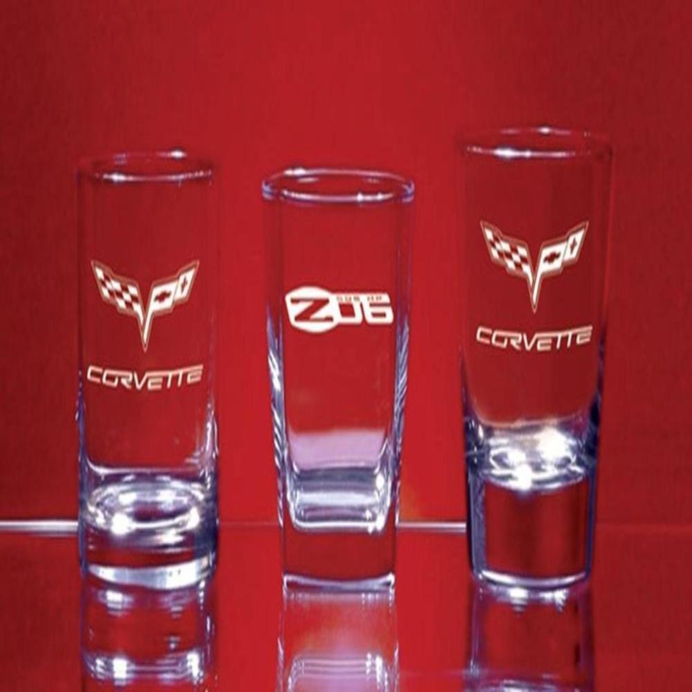 C6 Corvette Glassware - C6 Z06 505HP Logo