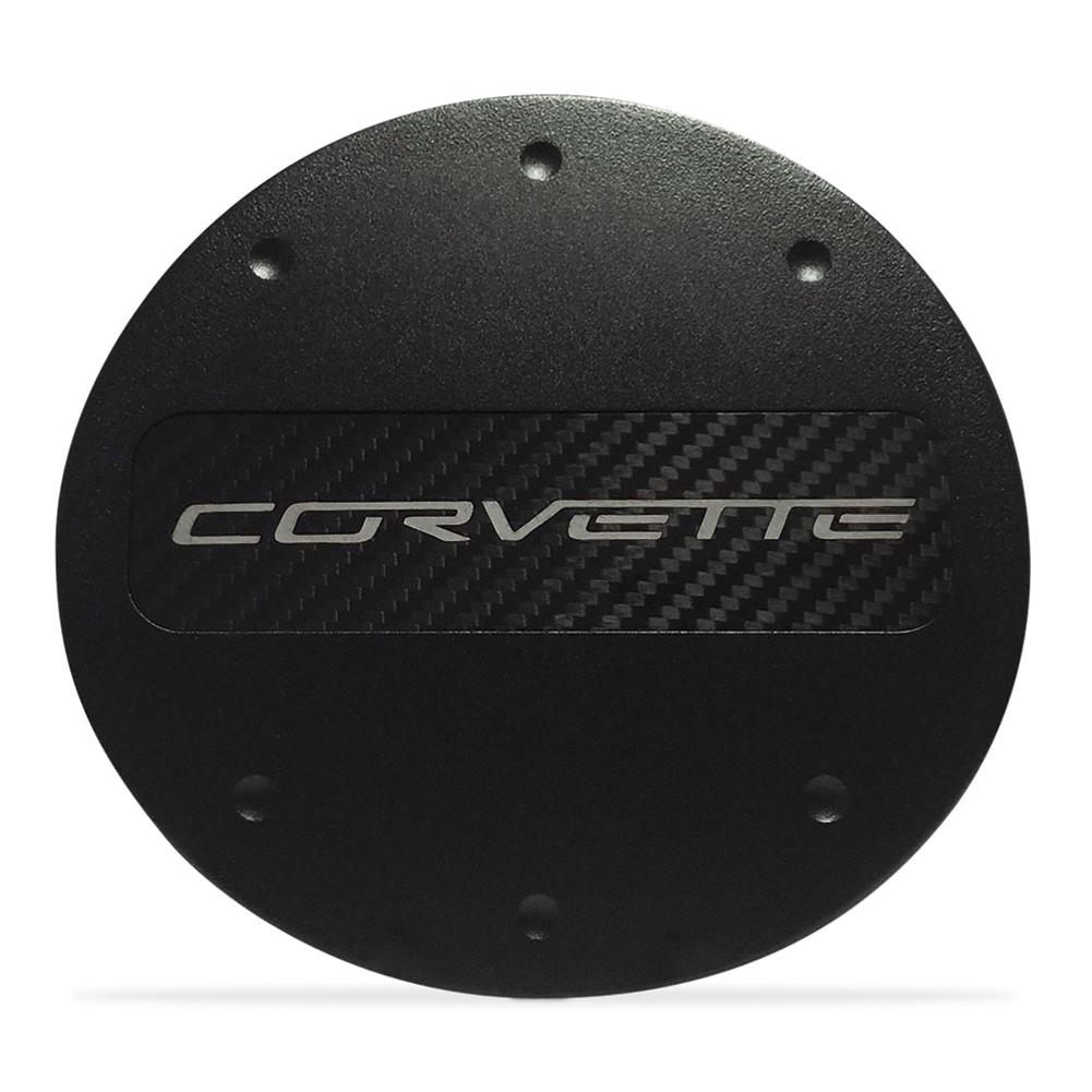 C7 Corvette - Billet Fuel Door - Black Powder Coat : Stingray, Z51