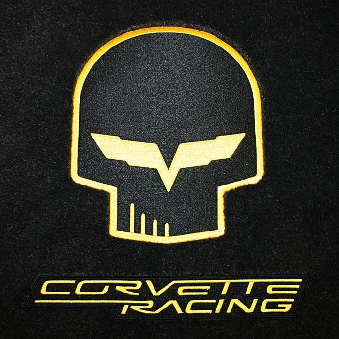 Corvette Convertible Cargo Mat - Jake Skull and Racing Script: 2005-2013 C6 or Grand Sport