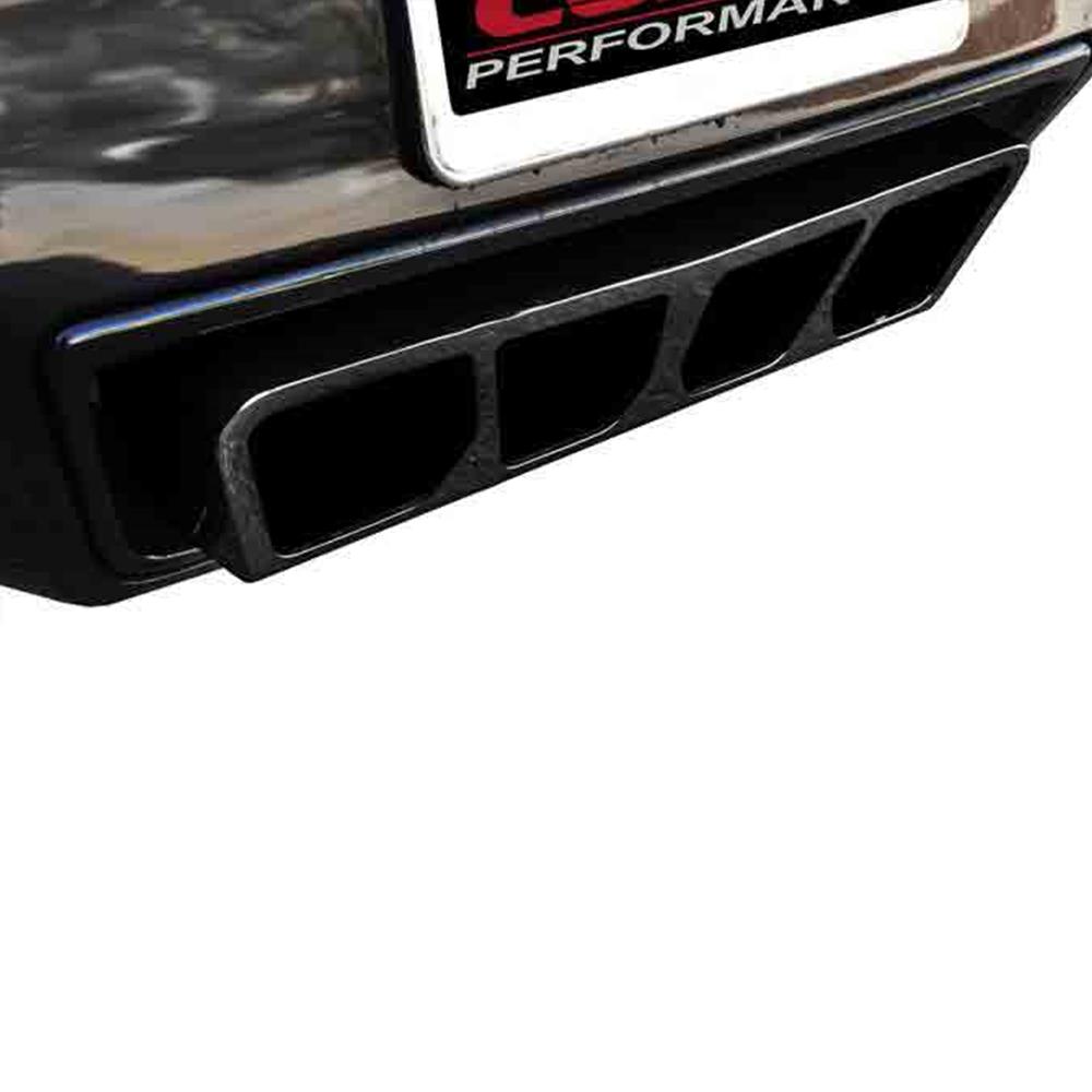 Corvette CORSA Dual Rear Exit; Polygon "Tail Light" Black Tips : C7 Stingray, Z51, Z06, Grand Sport, ZR1