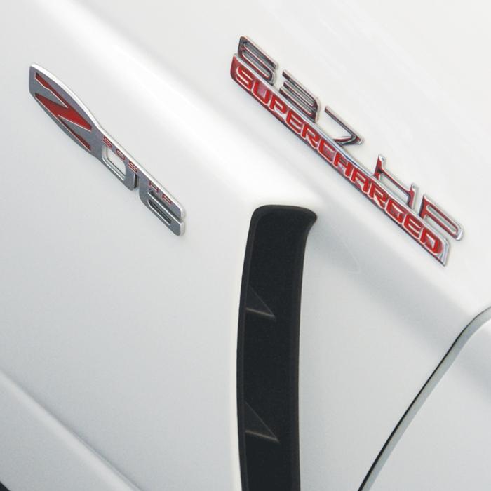 Corvette Custom HP and Supercharged Billet Chrome Badges
