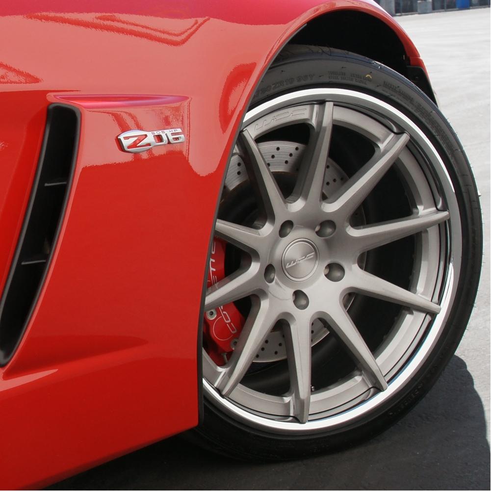 Corvette Custom Wheels - WCC 633 3 Pc. Forged Series : Smoke Face with Chrome Lip