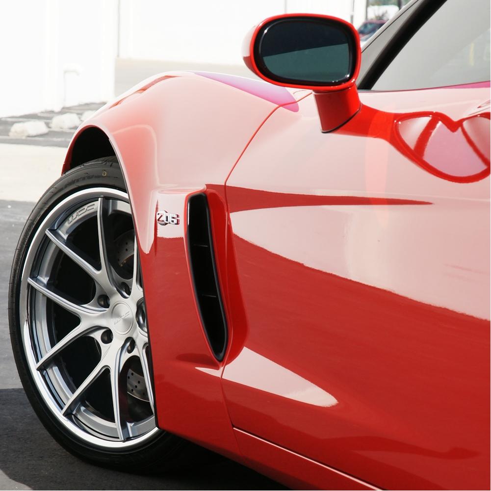 Corvette Custom Wheels WCC 639 3 Pc. Forged Series : Machined Face / Grey Window with Chrome Lip