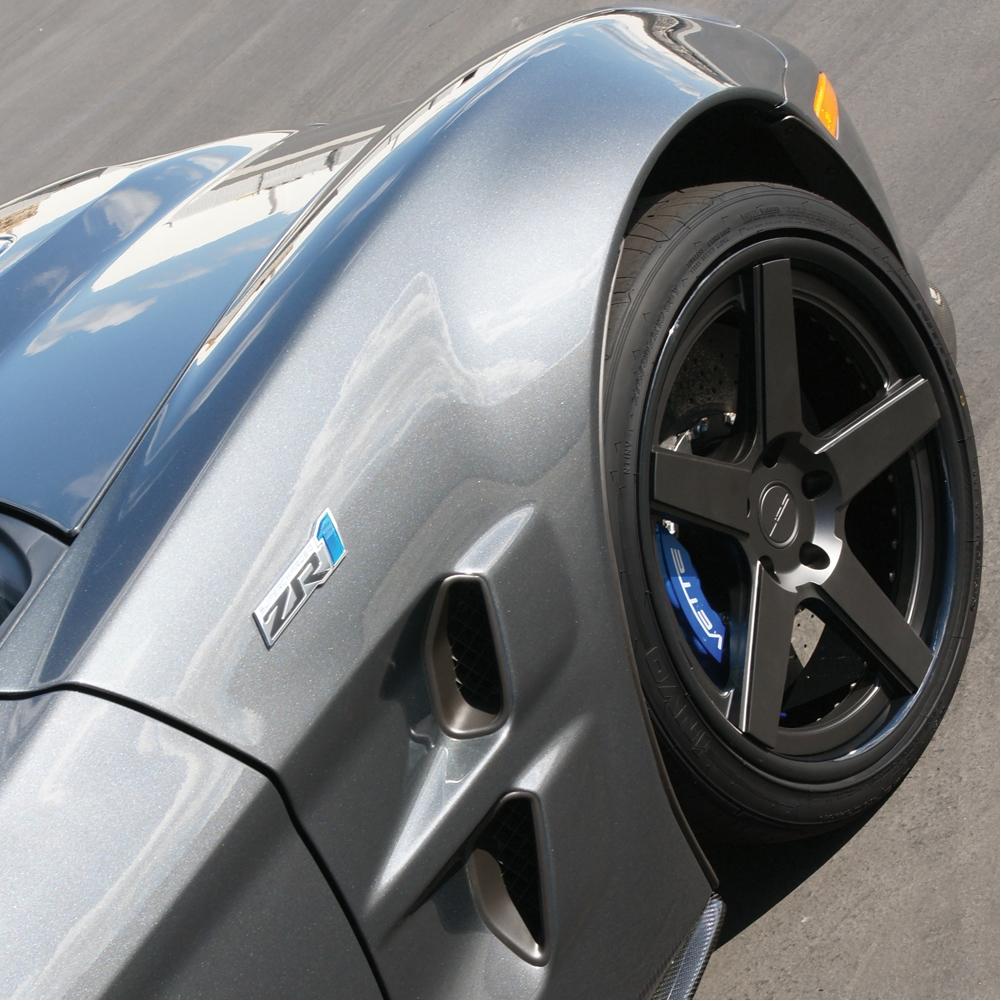 Corvette Custom Wheels - WCC 835 3 Pc. Forged Series : Flat Black Face with Gloss Black Lip