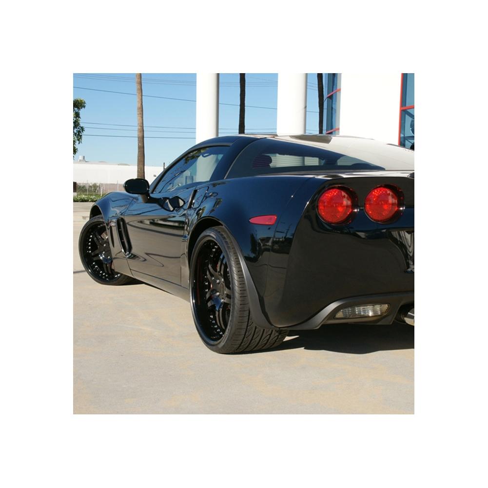Corvette Custom Wheels - WCC 946 EXT Forged Series (Set) : Gloss Black with Red Stripe