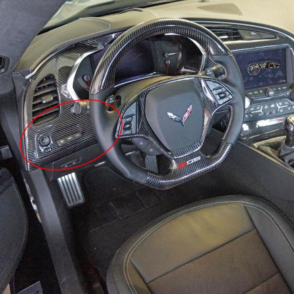 Corvette Dash Mirror Bezel - Carbon Fiber - Coupe : C7 Stingray, Z51, Z06, Grand Sport