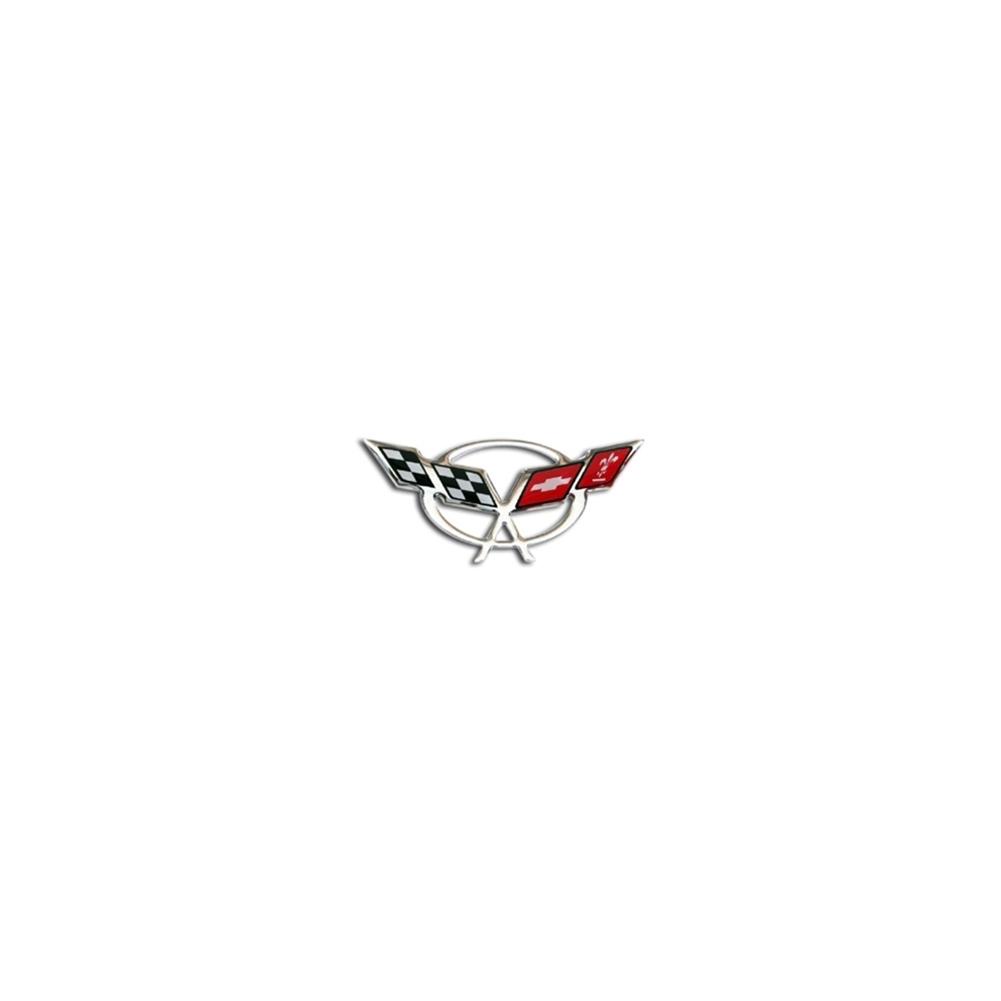 Corvette Door Sill Domed Decal 3.75" x 1.82” : 1997-2004 C5 Logo