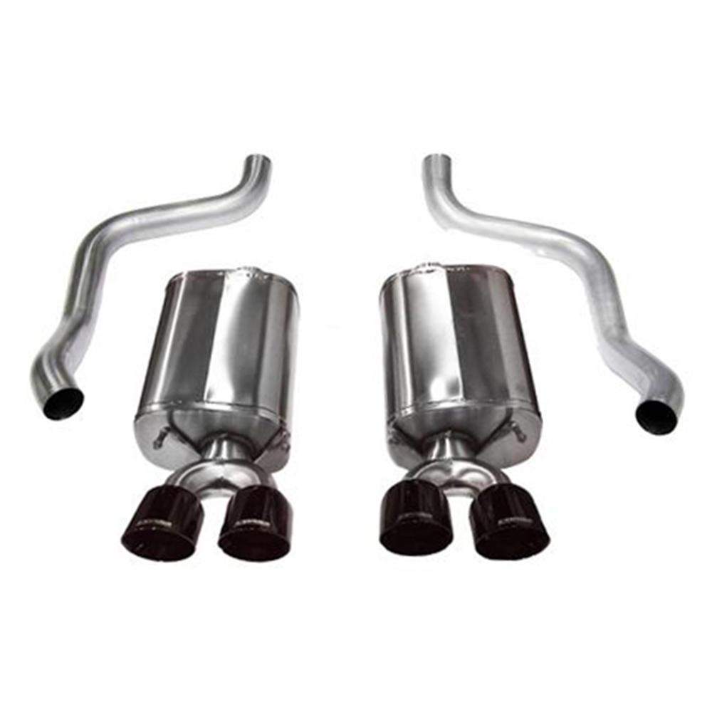 Corvette Exhaust System - Axle-Back - Sport with 4.5" Quad Round Tips - Black - Corsa : 2005-2013 C6