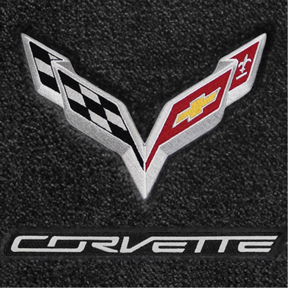 Corvette Floor Mats - Lloyds Mats with C7 Crossed Flags & Corvette Script : C7 Stingray, Z51