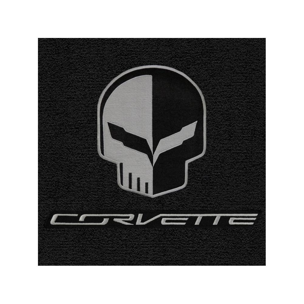 Corvette Floor Mats with Corvette Script and Jake Skull Logo - Lloyds Mats : C7 Stingray, Z51, Z06, Grand Sport