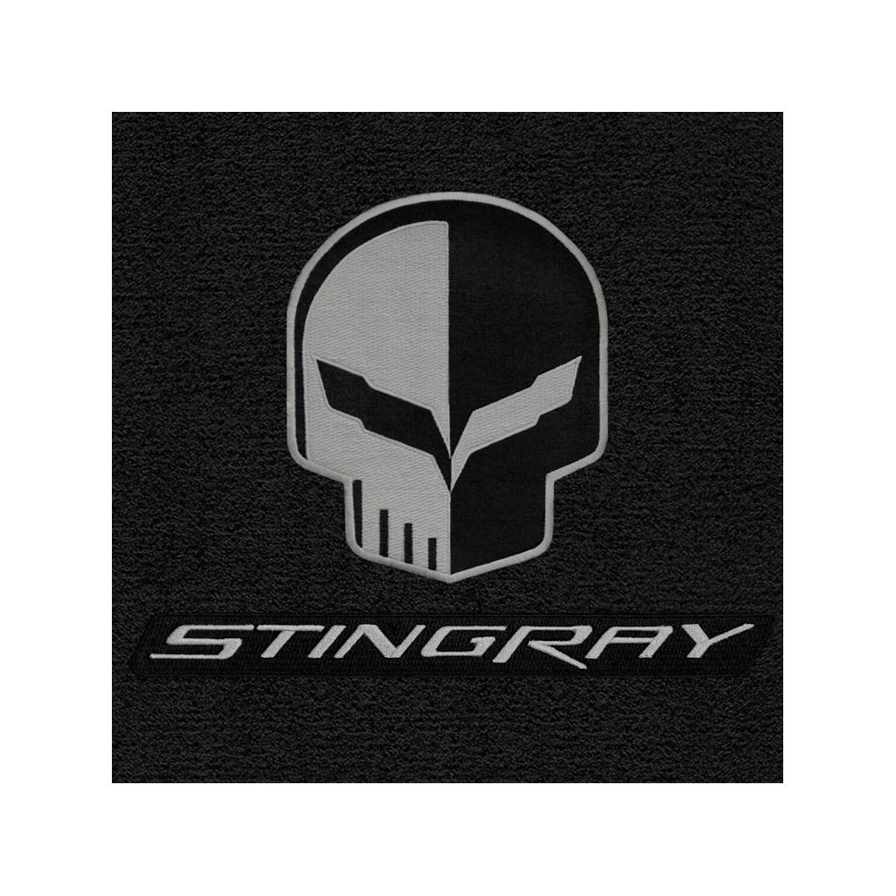 Corvette Floor Mats with Stingray Script and Jake Skull Logo - Lloyds Mats : C7 Stingray, Z51