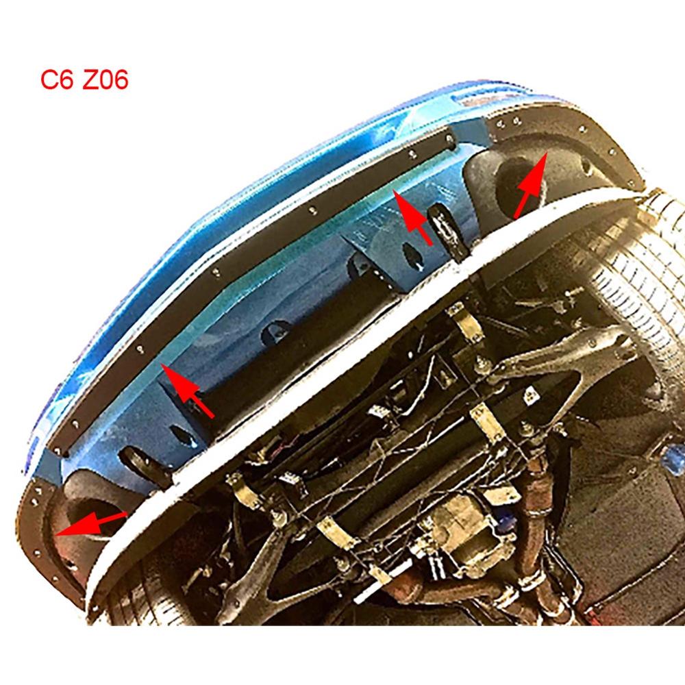 Corvette Front Bumper Skid Plates - ProTEKt : 2005-2013 C6, Z06, Grand Sport
