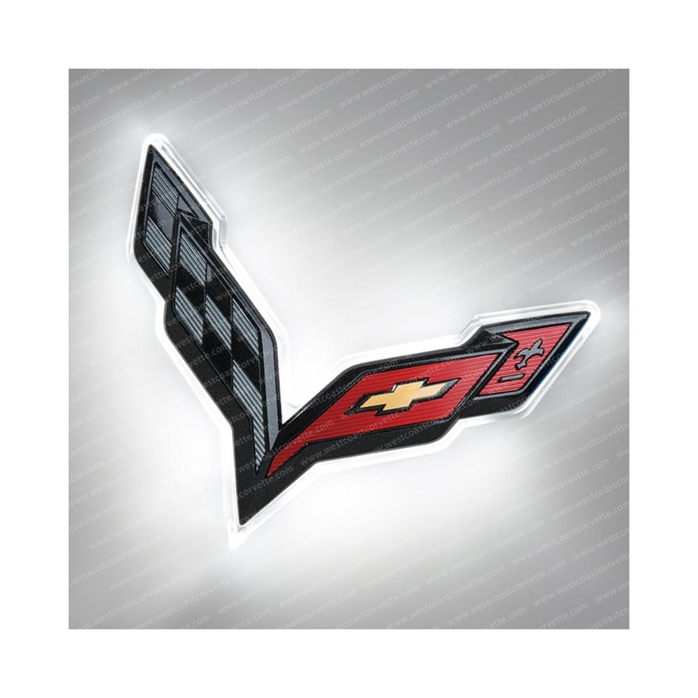 Corvette Illuminated LED Rear Emblem - Carbon Flash - ORACLE™ : C7 Stingray, Z51, Z06, ZR1