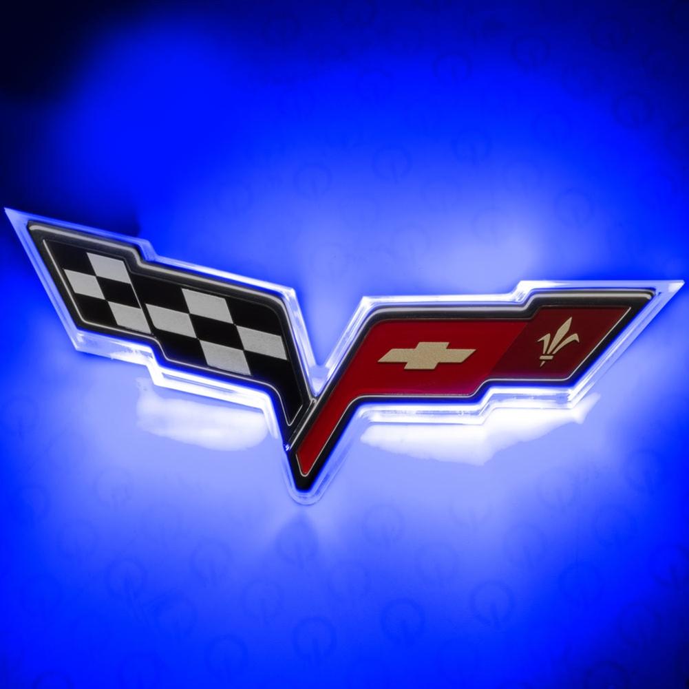 Corvette Illuminated LED Rear Emblem - ORACLE™ : 2005-2013 C6, Z06, ZR1, Grand Sport