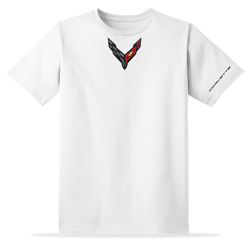 Corvette Next Generation Carbon Badge T-shirt : White