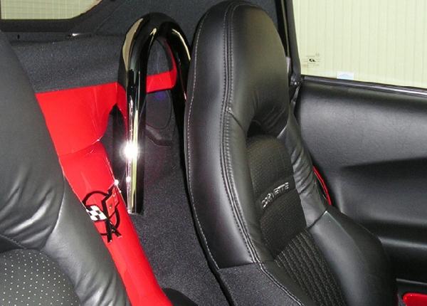 Corvette Seat Back Hoops (Set) - Chrome : 1997-2004 C5 & Z06
