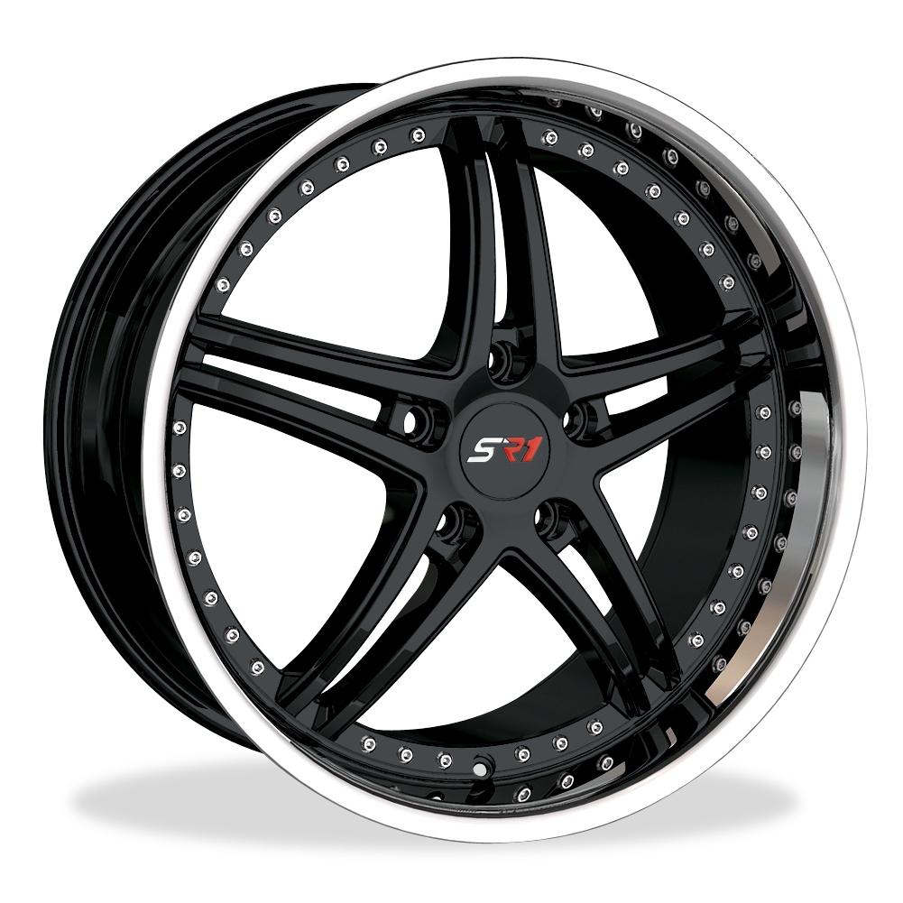 Corvette SR1 Performance Wheels - BULLET Series : Black Center w/Polished Lip