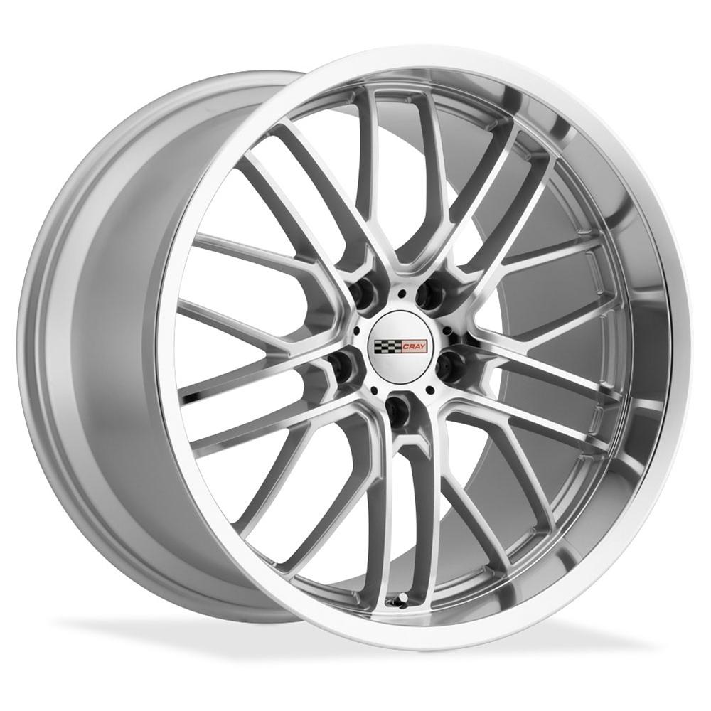 Corvette Wheels - Cray Eagle (Set) : Silver with Mirror Cut Face and Lip