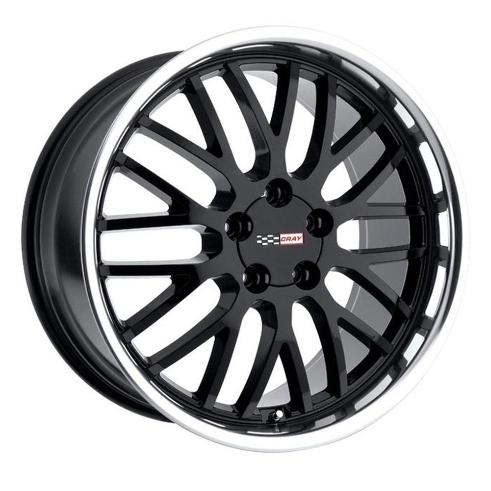 Corvette Wheels - Cray Manta : Black with Machined Lip