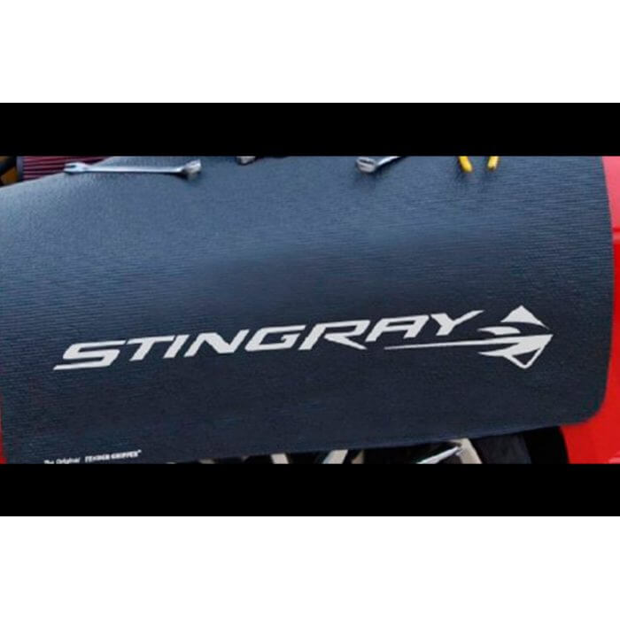 Corvette Original Fender Gripper Mat with C7 Stingray Logo - 34" X 22" : Black