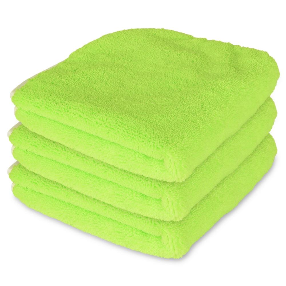 Liquid X Premium Microfiber Detailing Towels - Lime Green - 16