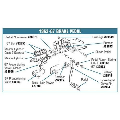 Corvette Brake Pedal. Manual: 1967