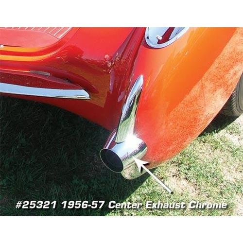 Corvette Exhaust Chrome. Center: 1956-1957