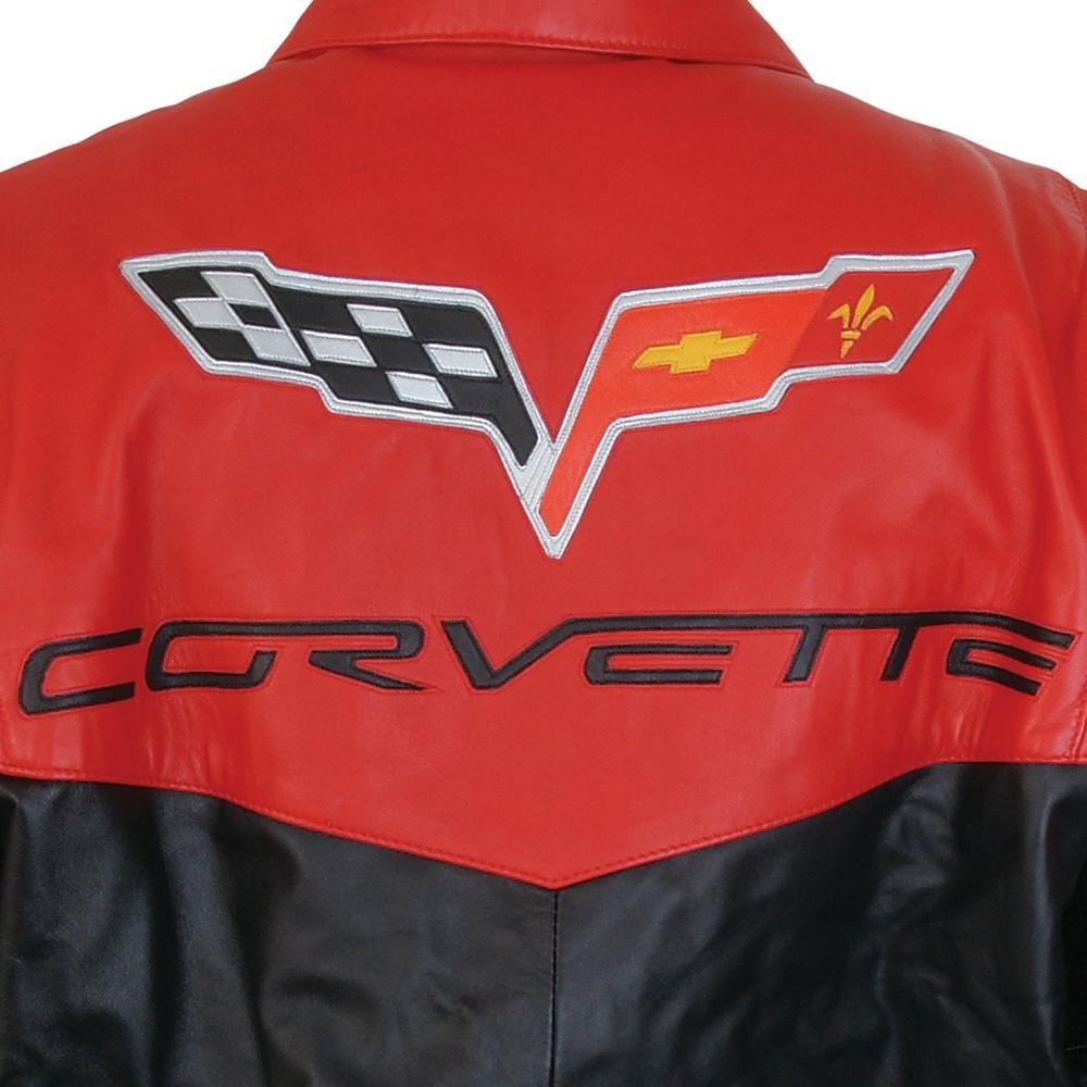 Corvette Grand Sport Leather Jacket Two Tone - Red/Black : 2010-2013