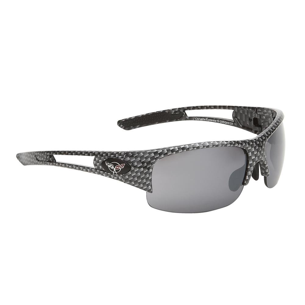 Corvette Sunglasses - Rimless Carbon Fiber : C5 Logo