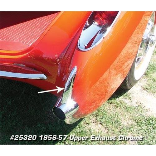 Corvette Exhaust Chrome. Upper: 1956-1957