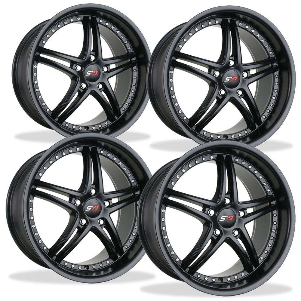Corvette SR1 Performance Wheels - BULLET Series (Set) : Semi Gloss Black